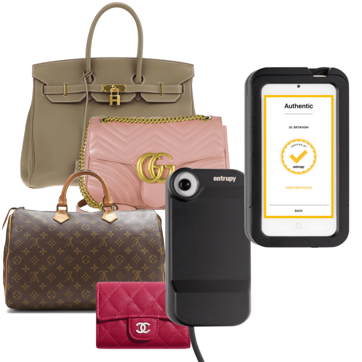 Entrupy mobile authentication solution for luxury handbags